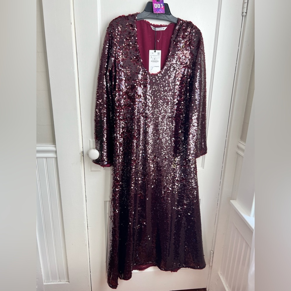 Sequin Maxi Dress - Black - Picture 2 of 11